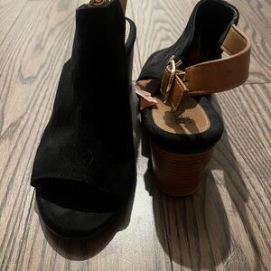 Elegant Black and Tan Women's Heels